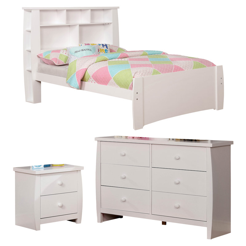 Ensemble de chambre configurable avec lit plateforme Amabilia