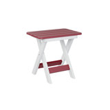 Berlin Gardens Regular Top With White Base Folding End Table