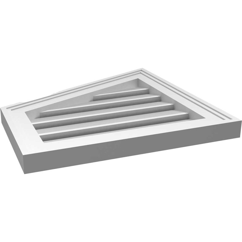 Évent en givre fonctionnel en demi-pointe à montage sur surface gauche Signature, H 18 po x l 18 po x P 1,5 po