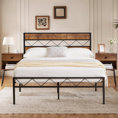 Ensemble de chambre à coucher, ensemble de lit et table de chevet 3 pièces (ensemble de 3)