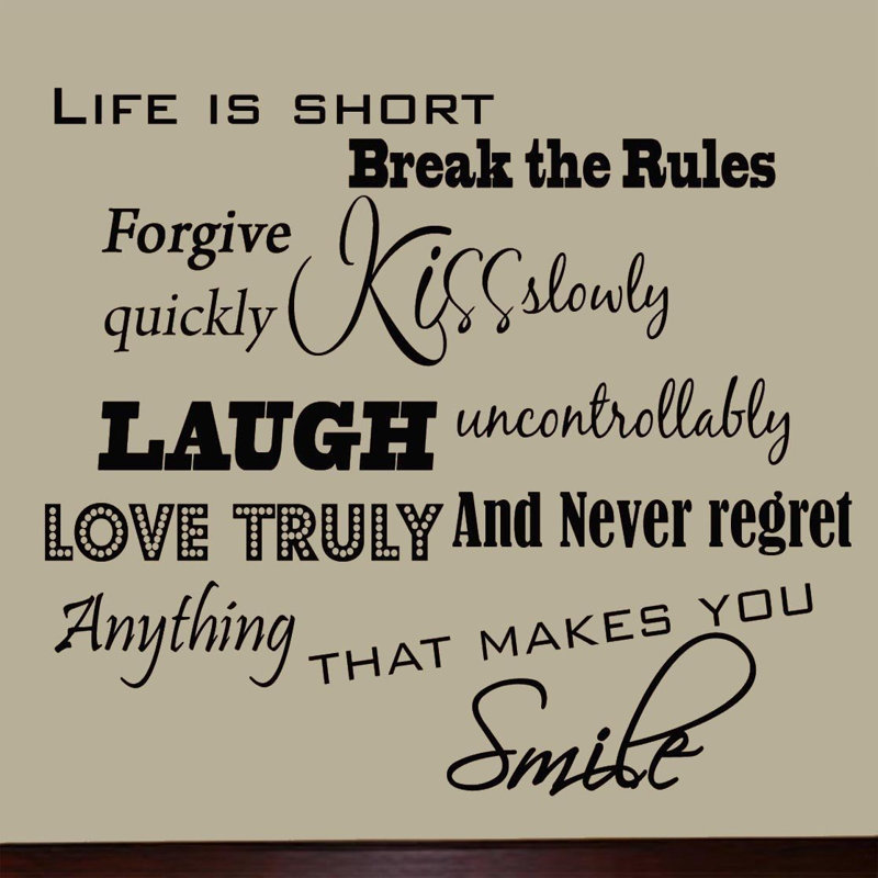 Dransfield Text & Numbers Wall Decal, 21.5" H x 27" W
