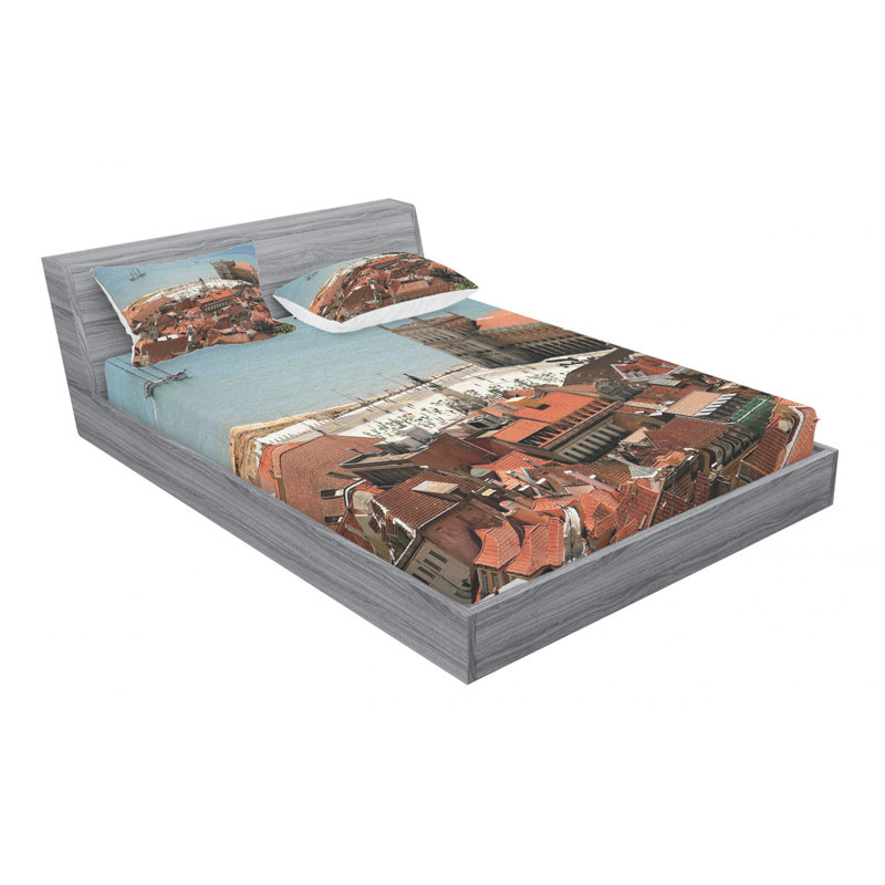 Microfiber Sheet Set, Queen Sheet Set with Fitted Sheet