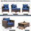 Ensemble 8 pièces de mobilier d'extérieur en osier avec coussin épais-526979548