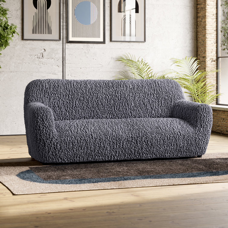 Stretchy Velvet Slipcover for 3-Seater Sofa - Couch Protector Cover for Pets and Kids - Goffrato Collection