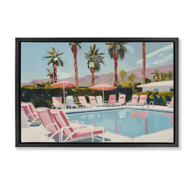  Toile flottante encadrée Palm Springs par Arlington Prints