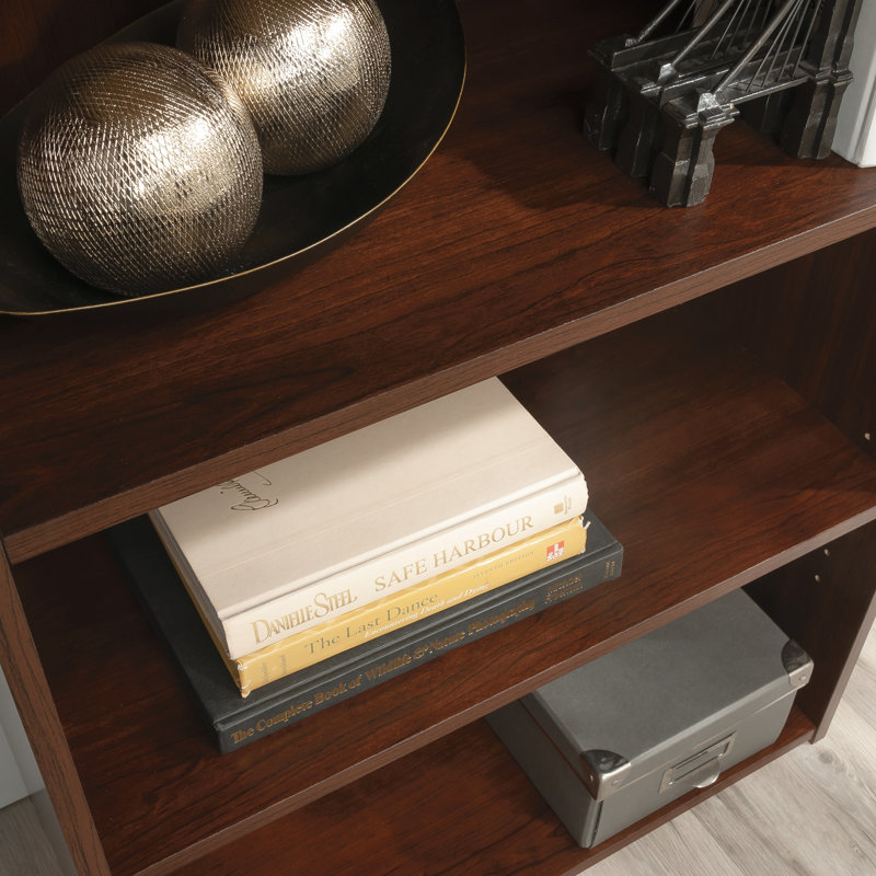 Arisztid Standard Bookcase, Brook Cherry, (3 Shelves) 35.28" H x 24.5" W x 11.5" D