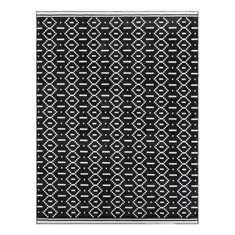 Ivy Bronx Begna Nathanyl Rug Black, Rectangle 10' x 13'1"