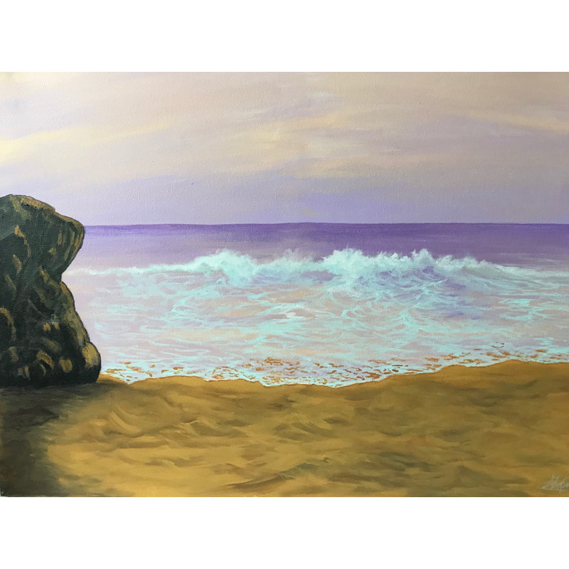 Seascape_402 Print by Alicia Lopez, Black Framed Paper, 17.25" H x 21.25" W