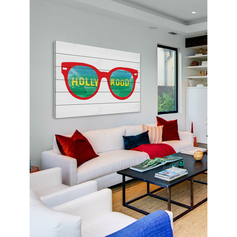 Hollywood Glasses by Molly Rosner - No Frame Painting on Wood, 61cm H x 91cm W
