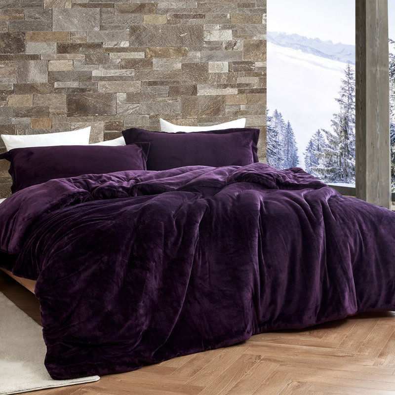 Original Plush Velour Coma Inducer Oversized Comforter Set, Purple, Twin Comforter + 1 Standard Sham