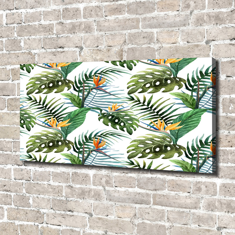 Tropical Flowers - Wrapped Canvas Print