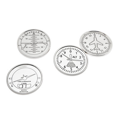 Arwood Stainless Steel Round 4 Piece Coaster Set