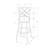 Gen Swivel Barstool Chair Set Of 2, Criss Cross Back, Black Metal Frame