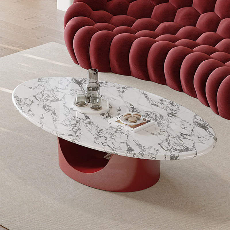 Otero Single Coffee Table, 15.7" H x 51.2" W x 27.6" D, Dark Grey