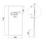 80mm W 0.3mm D Rectangular Shower Tray