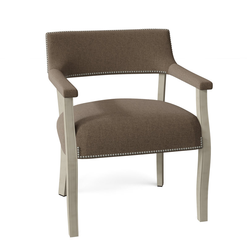 Fauteuil Thayer, 3162 paille 100% polyester, Noisette, Étain