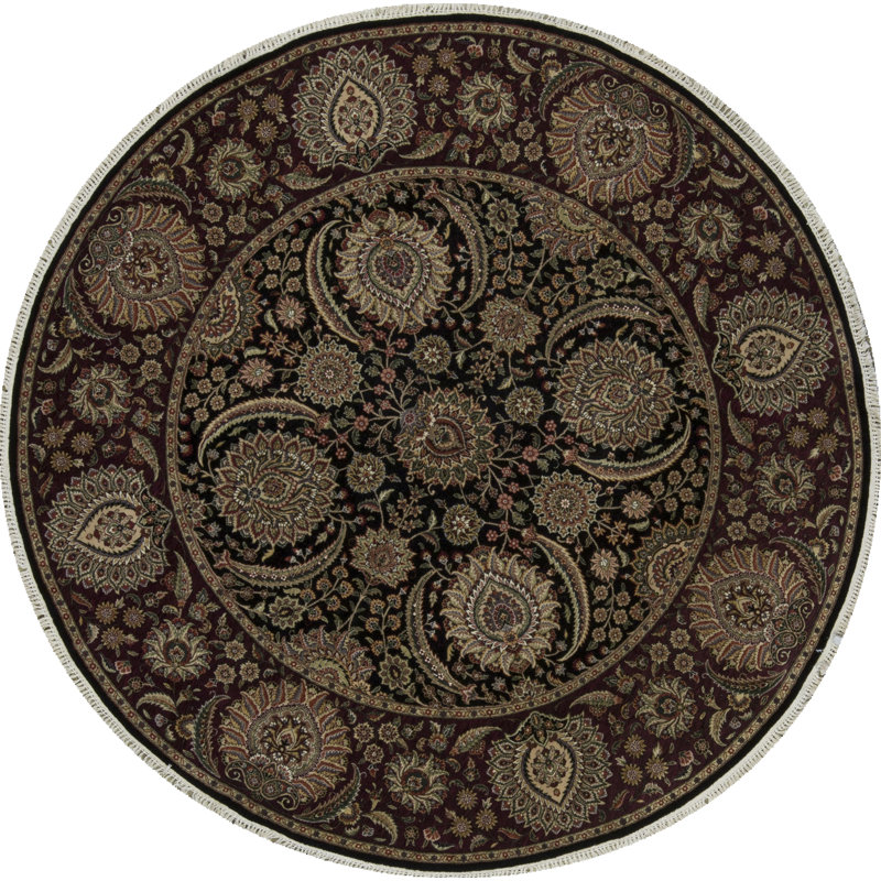 Wool Oriental Area Rug, Round 8'