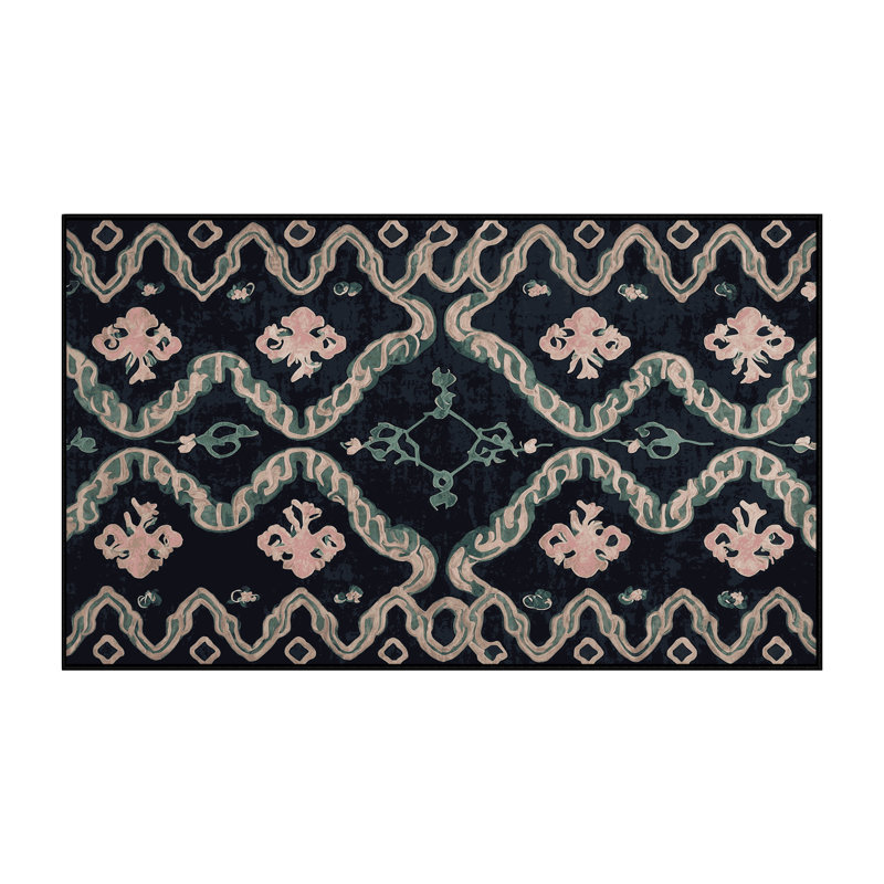 Machine Washable Gray Area Rug, Rectangle 5' x 7'