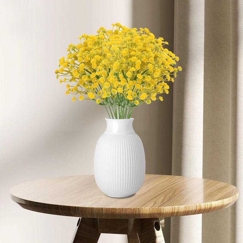 Fleurs artificielles Babys Breath 36 pièces, Jaune