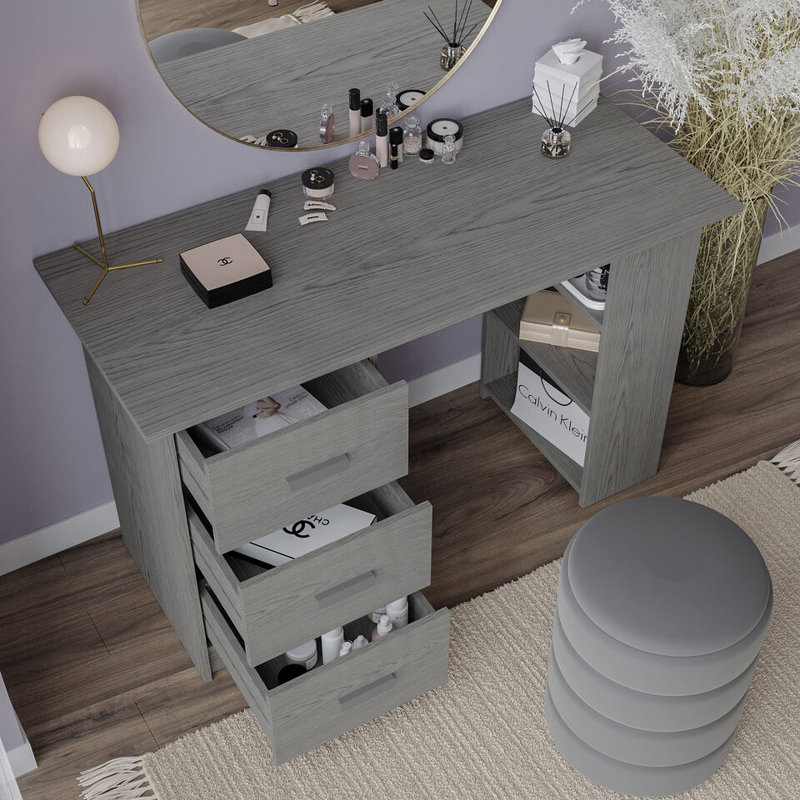 Sonnette Rectangle 49cm L Computer Table, Grey