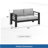 52" All-Weather Metal Loveseat Patio Sofa With Thick Light Gray Cushions & Black Frame