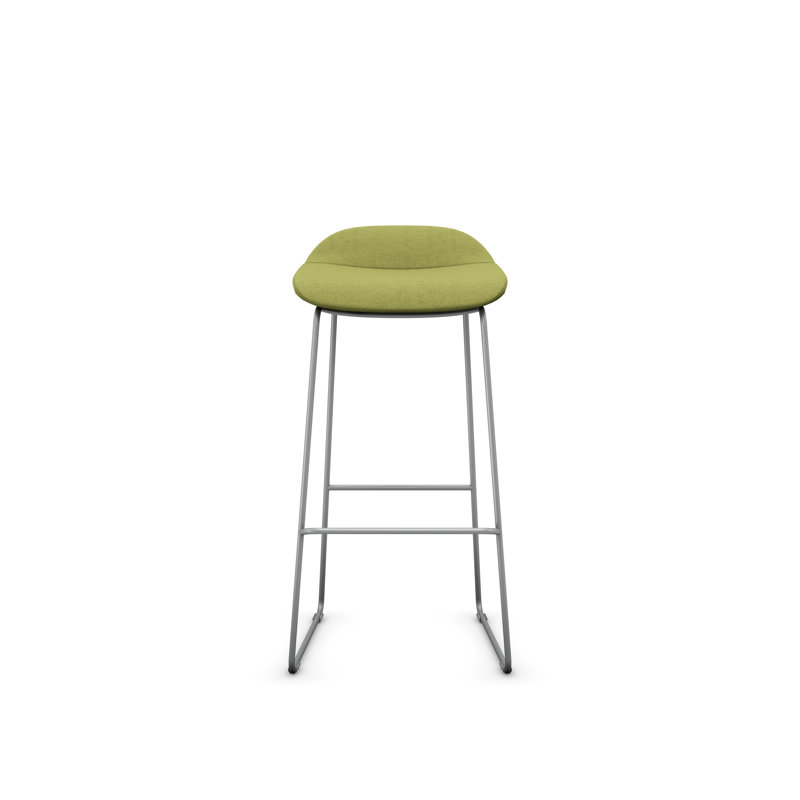 Tabouret Lilly , Argent, Polyester pomme, Tabouret de bar (siège d'une hauteur de 30 po)