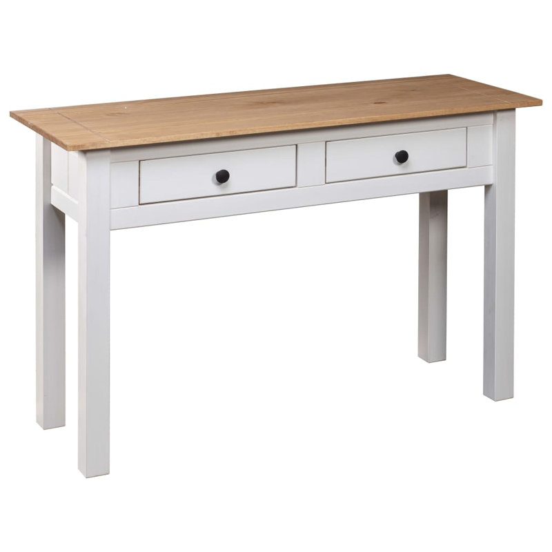 Console Table d'entrée Table d'appoint Table d'appoint en bois de pin massif Panama Range, Brun clair / jaune