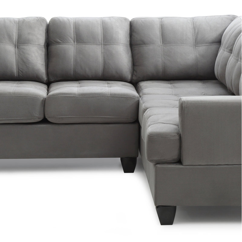 Canapé modulaire moderne pour le salon, Microfibre grise