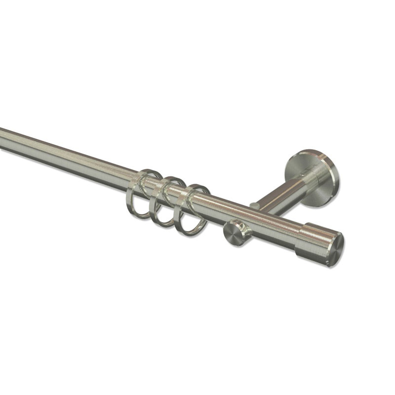 Arvin Stainless Steel 1.6cm Curtain Pole Set, 5cm H x 420cm W x 10cm D