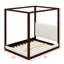 Lit plateforme à baldaquin pour chambre à coucher, tête de lit tapissier-129598494-129598496