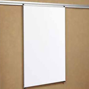 Tableau blanc magnétique à fixation murale tactiques plus® rail, h 4 pi x l 3 pi, 1