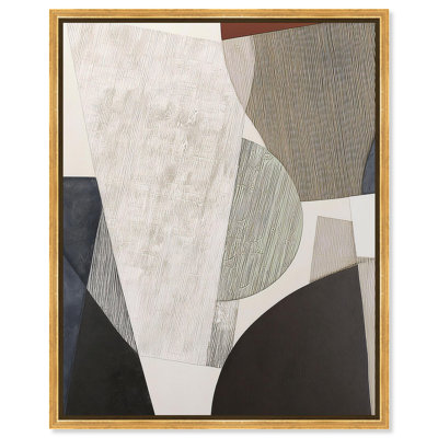«Combed and Swirled IV», reproduction d'art sur toile par Art Remedy, cadre doré, 36 x 45