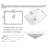 KARAMAG 18.2"X13.3" Small Drop In Bathroom Sink With Overflow Rectangular Compact Design