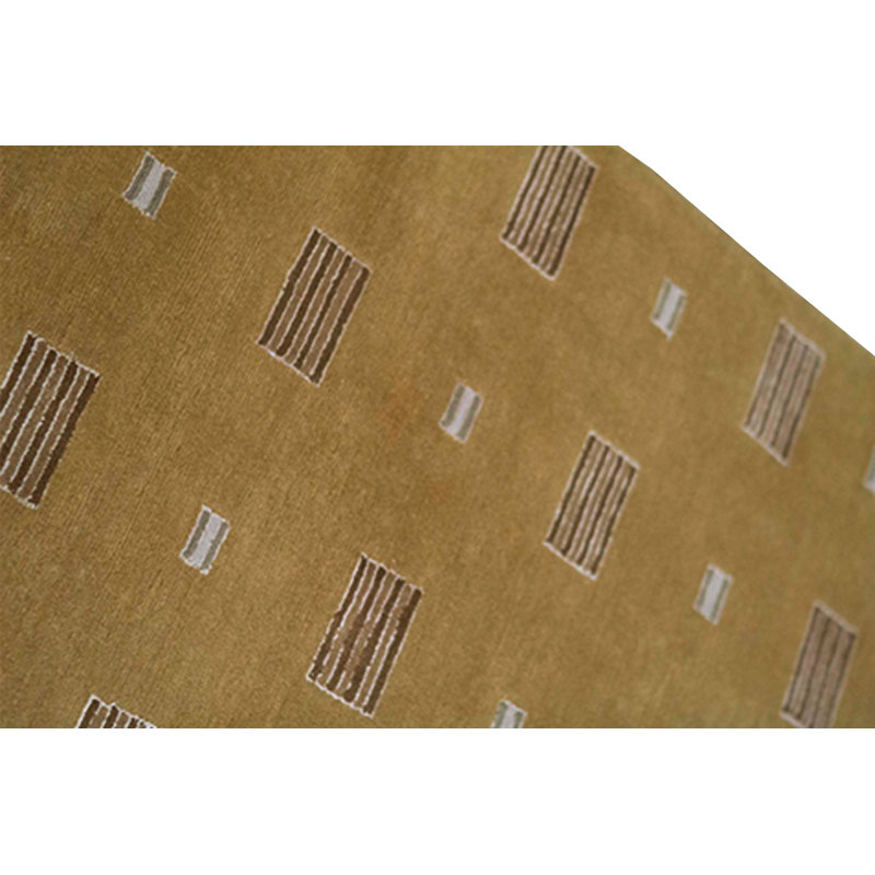 Hand-Knotted High-Quality Gold Area Rug