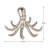 Tidal Reach Decorative Silver Octopus Sculpture (4.5-inch)-1670625011