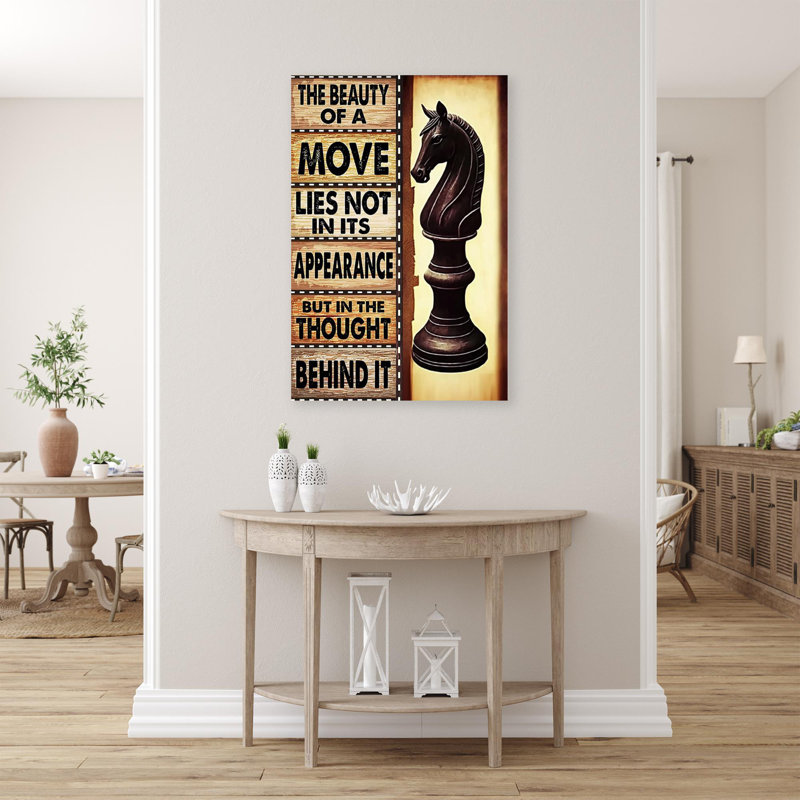 «Chess The Beauty Of A Move On», impression sur toile, H 36 po x l 24 po x P 1,25 po