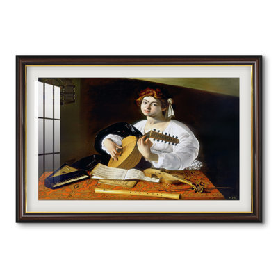 Le Joueur de luth (version Wildenstein), vers 1596 - Caravage - Estampe encadrée sur mesure