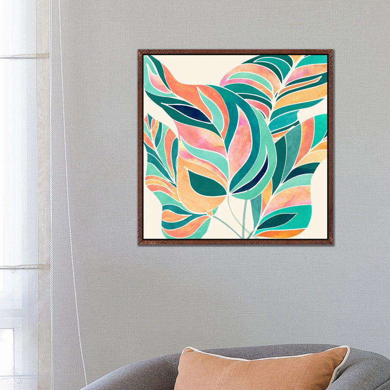 Rise Up - Print on Canvas, Classic Brown Wood Floater Framed, 66.04cm H x 66.04cm W x 3.81cm D