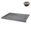 Base de douche en acrylique gris mat avec drain à droite 60 po x 36 po Streamline-118934456