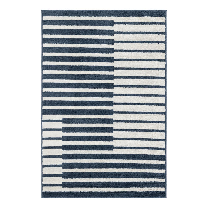 Ivy Bronx Namsen Nathanyl Rug Blue, Rectangle 4'1" x 6'1"