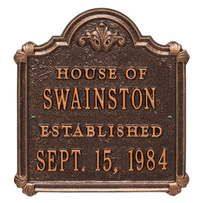 Chatham 4-Line Wall Address Plaque