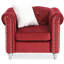 Fauteuil d'appoint Latonya en velours bourgogne-1593258127