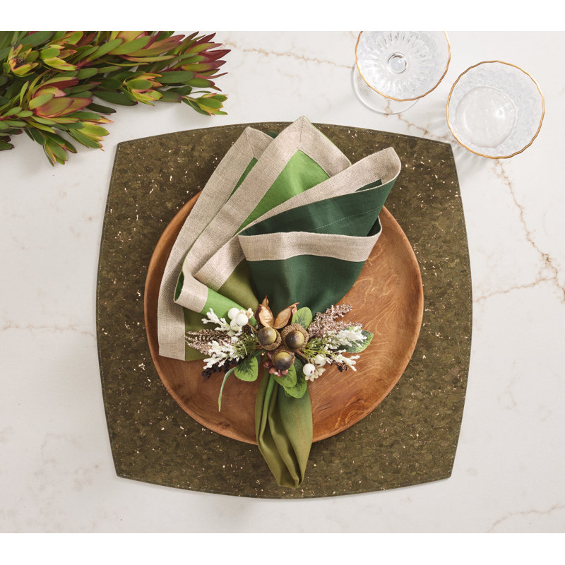 Whistler Placemat, Olive/Gold