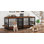 Versatile Dual-Kennel Dog Cage with Rotating Feeding Bowls