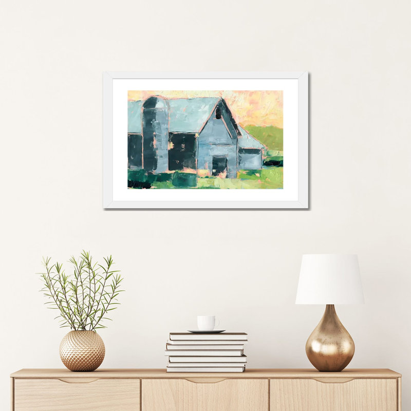 «Southern Glow I» par Ethan Harper - reproduction d'art, H 16 po x l 24 po x P 1 po, Papier encadré blanc, Blanc