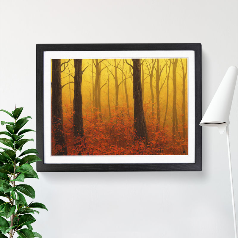 Awesome Autumn Forest - Framed Print, Black, 46cm H x 64cm W x 2cm D