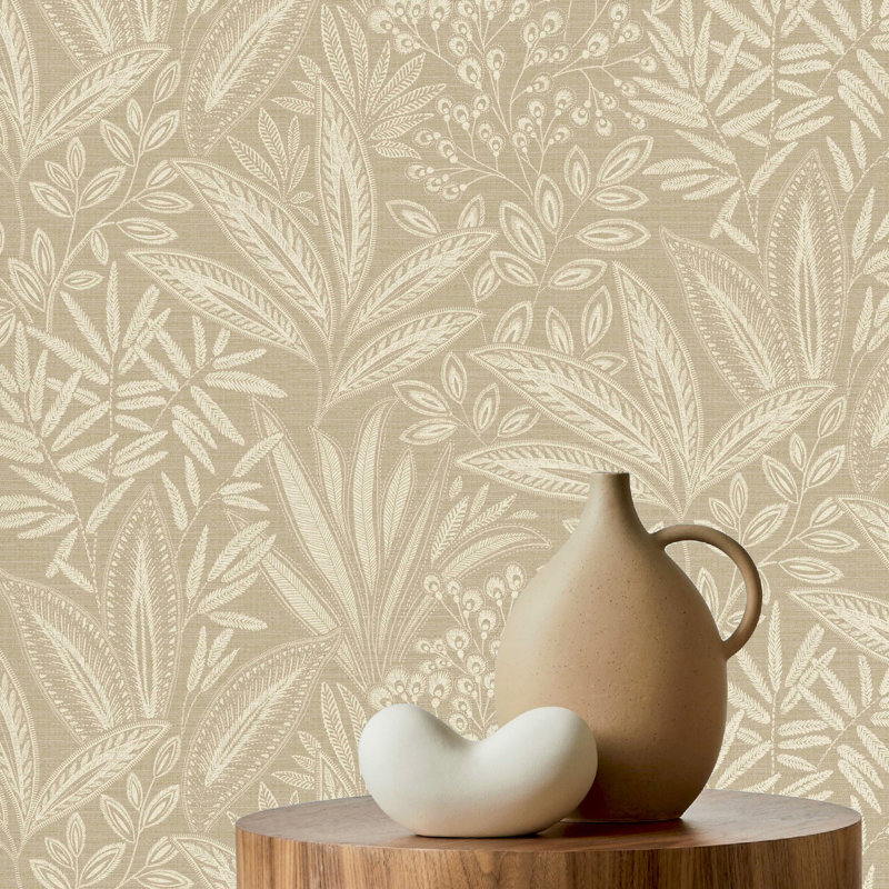 Cliffo 10.5m x 52cm Textured Non-Pasted Wallpaper Roll, Cream