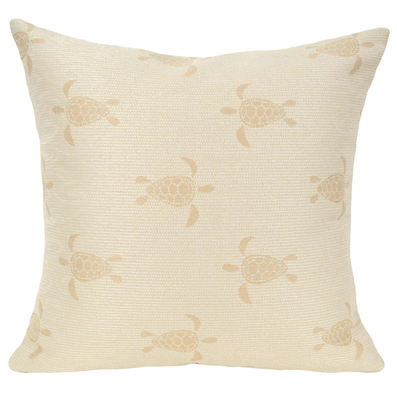 Coastal Sea Turtle Throw Pillow, Tropic / Warm Yellow, 18" x 18"