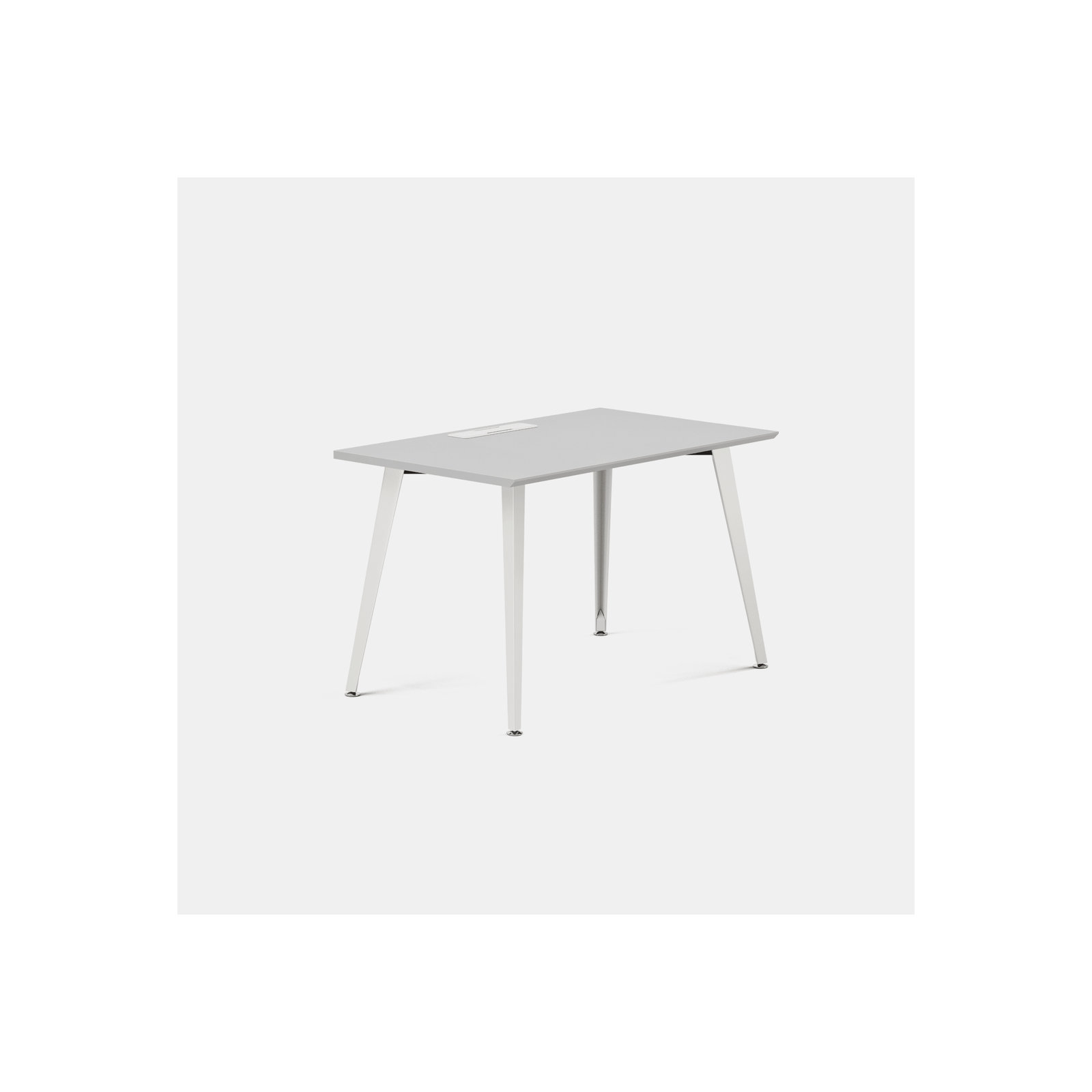 Office Desk, 30" H x 48" W x 24" D, Fog, White