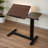 Bedside Table With Wheels - Folding Stand For Laptop And Reading, Adjustable Height Angle, Walnut Finish, Safe Design Wheels, Tilting Function Work, Versatile Accessory